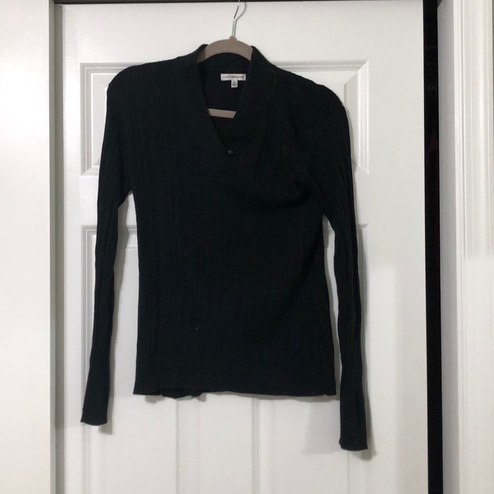 black sweater